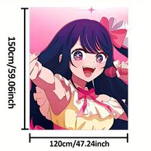 O-Oshi No Ko Hoshino Ai All-Season Soft Comfortable Personalized Printed Flannel Blanket 1 Piece, Suitable For Sofa, Bed Or Wall Decoration, Office Nap Blanket, Outdoor Sports Multi-Functional Blanket, Perfect Holiday Gift For Relatives And Friends - 彩色 - 查看 9