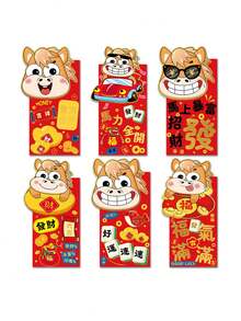 2026 Chinese New Year Of The Horse Lucky Red Envelope, Exquisite Blessing Message, 3D Golden Horse Design, Personalized Cartoon Thick Spring Festival Red Packet - View 7