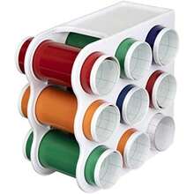 ArtBin 6864AS Estante de almacenamiento de vinilo, almacena 12 rollos de vinilo, color(Mini estante de almacenamiento de vinilo) - Multicolor - Ver 2