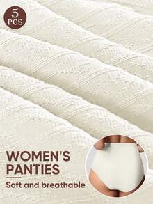 MIOTAN 5入組女式低腰三角褲，提花紋路貼身性感且舒適 - 彩色 - 查看 4