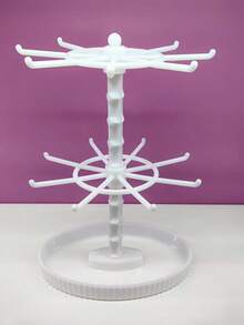 1 Giá đỡ lưu trữ nhiều tầng xoay được, có thể điều chỉnh 1/2/3 tầng, giá đựng vòng tay trong suốt, màu đen, giá trưng bày trang sức đa chức năng dùng cho vòng cổ, vòng tay, bông tai, mặt dây chuyền, dây buộc tóc, giá đựng đồ xoay để bàn, tháp trang sức, đạo cụ trưng bày trang sức, đồ dùng trưng bày và đóng gói sản phẩm trang sức, trang trí phòng. - Nhiều màu - Xem 13