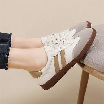  Women's Retro German Army Trainers Sneakers | Vintage Casual Trainers With Suede Toe | Comfortable Everyday Walking Shoes