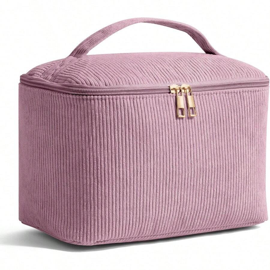 MAGEFY Bolsa de Maquillaje Con Asa Resistente y Cómoda Gran Capacidad Bolsa de Viaje Cosmetiquera Neceser Portátil para Muchas Ocasiones para Mujeres-Rosa - Rosa - Ver 1