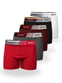 Set Of 10 Adult Boxer Briefs, Premium Quality, Comfortable, NAPJ - Multicolor - View 12