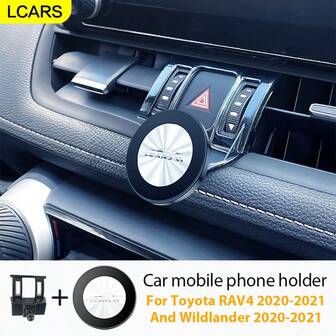  Suport telefon auto LCARS, suport navigație telefon auto, potrivit pentru RAV4 2020-2021, modele Venza 20-21, bază suport panou de bord anti-vibrații, vine cu cap de adsorbție magnetică potrivit pentru toate telefoanele