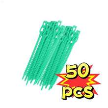 可调节花园植物扭绳，可重复使用的花园植物绑带，灌木固定器，花园树木攀爬支撑带，葡萄藤番茄茎夹，植物悬挂藤蔓，花园温室蔬菜番茄夹