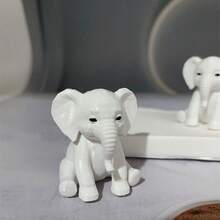 1pc Elephant Figurine, Animal Shaped Home Decor, Collectible Figurines, Great Gift For Elephant Lovers | Unique Design | Stylish Accent | Home, Bedroom, Balcony, Garden Decoration, Suitable For Study, Office, Wedding, Housewarming, Valentine's Day, New Year Gift
