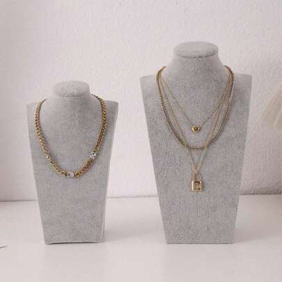 1个H型吊坠项链展示架，珠宝收纳整理架