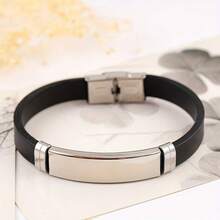 New Stainless Steel Bracelet, Classic Sports Bracelet, Couples Style, Men's Silicone Bracelet - Silicone Bracelet - View 3