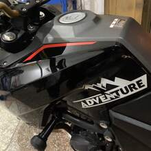1pc ADVENTURE Motorcycle Gas Tank Trunk Car Window Windshield ADV Off-Road Reflective Decal Sticker, Creative Modification - one-size - View 2