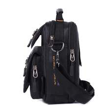 男士战术尼龙斜挎包，户外多功能旅行包，带手机袋，休闲单肩包 - 彩色 - 查看 3