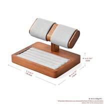 Oirlv 1 PC Wooden Watch Rack Display Stand Watch Storage Organizer Stand Ring Jewelry Holder Display For Wrist Watch Jewelry Rack,Ring, Earring, Jewelry Storage Display Rack,Suitable For Men And Women's Holiday Gifts, Jewelry Storage And Organization - Grey - View 12