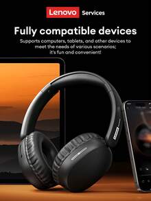 Lenovo LS106 Bluetooth Headphones, High-Quality Sound, 6.0 Gaming, ENC Call Noise Cancellation, Surround Sound Effect, Long Battery Life, Soft & Comfortable, Suitable For Smartphones, Computers, Gifts - trắng - Xem 9