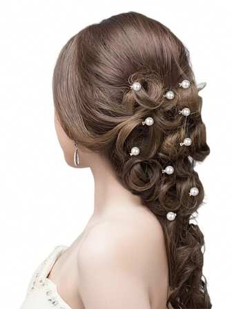 5pcs/Set New Faux Pearl Bride Hair Ornament Headwear Hairpin Hair Buckle Sweet Temperament Small Hairpin More Than 10 Scenes Suitable For Summer Hair Styling Headwear, Claw Clips, Hair Slide, Hair Barrettes