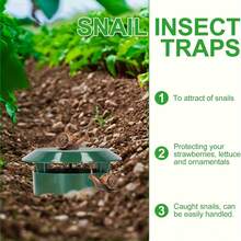 Sturdy & Durable Plastic Snail & Slug Traps With Lid Design, Chemical-Free, Battery-Free Pest Control For Gardens, Vegetable Gardens & Farms, Slug Traps For Garden, Outdoor Gardening, Functional Trap, Chemicalfree Solution, Insect Trap, Home Gardeners - Multicolor - View 6