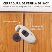 XISH Candado para Refrigerador 5 Piezas de Seguros para Puertas y Cajones Niños Cerradura de  con Adhesivo Cierres de  para Refrigerador para Gabinetes Refrigeradores Hornos - como en la foto - Ver 5