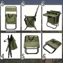 Portable Folding Camping Chair, Fishing Chair, Portable Backrest Stool, Compact Folding Chair, Outdoor Backrest Stool With Folding Backpack, Which Can Bear Load And Is Suitable For Camping/Fishing/Hiking And Other Environments.