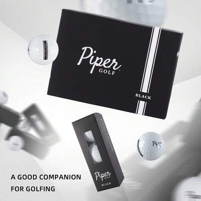 3-Layer PU Golf Balls, USGA Compliant, Longer & More Stable Shots, Black Color