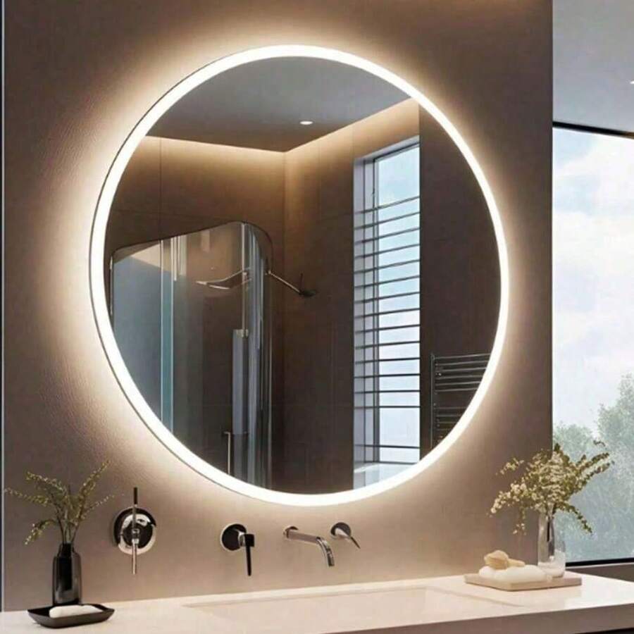 Large Round Decorative Bathroom Mirror - Gương - Xem 1