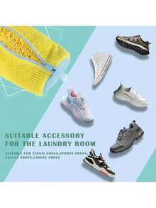 1pc/Set Reusable Washable Shoe Laundry Bag - Large, Thick, Suitable For Sneakers And Canvas Shoes. Protects Shoes During Washing, Essential Household Laundry Item. - Multicolor - View 2