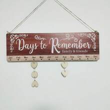 1 Set, Diy Family Birthday/Anniversary Reminder Calendar Board, Days To Remember Family/Friends Celebrations Wooden Hanging Birthday Anniversary Reminder, With 100pcs Wood Tags, Can Be Colored And Written, Diy Calendar Plaque Sign, Warm Gift,Room Decor,Home Decor,Bedroom Decor,Room Decoration Stuff,Party Decorations,Home Essentials,Porch Decor,Birthday Decorations