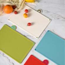 1pc Creative Baby Food Grinding Board, Wheat Straw 4-Piece Set, Household Anti-Mold Anti-Bacterial Classified Cutting Board Set, Kitchen Classified Cutting Board, Creative Classified Cutting Board For Baby Food, Wheat Straw Cutting Board With PP Plastic Base 4-Piece Set - Multicolor - View 9