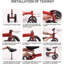 EVTSCAN Baby Balance Bicycle Bike Walker 3 Ruedas 1-6 años Niñas White - Blanco - Ver 5