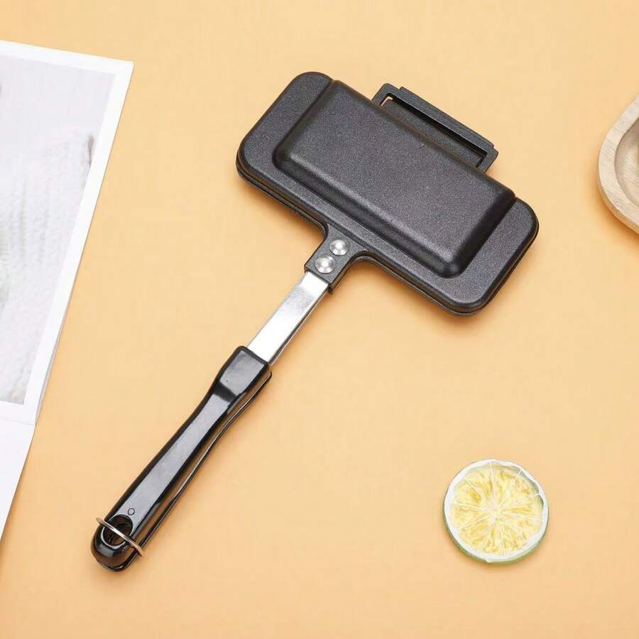 Gold-Edged Sandwich Maker, Double-Sided Sealing & Heating For Crispy Homemade Breakfast Sandwich, Bread Mold - Multicolor - View 1