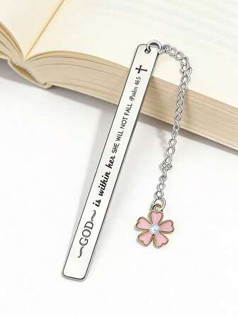 1 pieza Marcador de libro cristiano religioso con diseño floral, regalo inspirador para hija, hijo, amantes de los libros, lectores, graduación, regreso a la escuela, marcador de libro con versículo bíblico, regalo religioso para amigos, regalo de fe para
