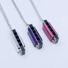 4-Hole 8-Note Necklace Harmonica, Mini Mouth Organ, Playable Mouth Harp, Suitable For Song Mouth Organ, Harmonica, Mini Toy, Electronic Pet, Mini Guitar, Kazoo - Multicolor - View 5