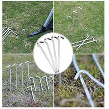 Lightweight Tent Pegs Campsite Ground Nails, 10pcs 18cm Aluminum Alloy Shelter Tent Stakes, Camping Tent Accessories - Multicolor - View 5