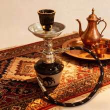 Mini Hookah Set - Made Of Sturdy And Durable Metal, Decorated With Animal Motifs, Suitable For Home Or Bar Use, Featuring A Water Filtration System, A Decorative Hookah, And Exquisite Craftsmanship.