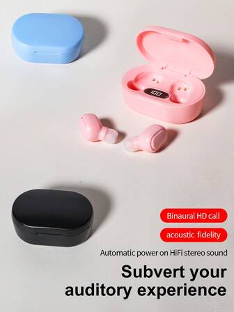 Auriculares inalámbricos TWS E7S con pantalla LED, auriculares para juegos intrauriculares, HD Call, baja latencia, control de volumen, carga USB