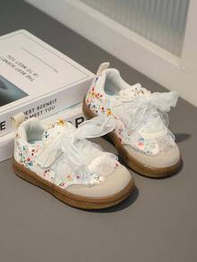 1 Pair Spring/Autumn New Fashionable & Cute Soft Bottom Shoes For Baby Girls - Beige - View 5