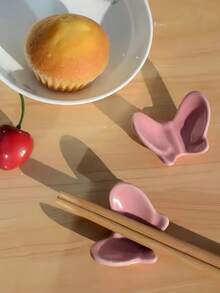 1个陶瓷手绘蝴蝶筷架，樱花花瓣餐具架，桌面装饰品 - 彩色 - 查看 9