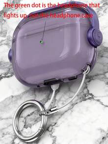 可爱防摔创意支架透明耳机保护套，兼容 1/2/3/4 Pro 3，软壳兼容 2 Pro，带锁防丢保护套 - 紫色 - 查看 4