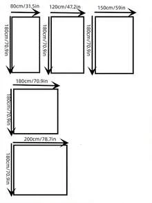1 Pieza Cortina De Ducha A Prueba De Agua Y Hongos De Material Peva Con Patrón De Hoja De Árbol Para Baño, impermeable, resistente al moho, cortina de baño, cortina de ventana cálida con ojales de metal y ganchos resistentes a la oxidación - cuadrícula gris - Ver 4