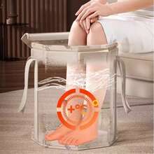 Bañera plegable para remojo de pies, creativa, portátil, con envoltura para rodillas, para pedicura, viajes, camping y exteriores. - Multicolor - Ver 7