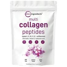 Multi Collagen Peptides Powder - Hydrolyzed Protein Peptides (Type I,II,III,V,X) With Hyaluronic Acid, Biotin & Vitamin C Unflavored - 1-PACK - 查看 1