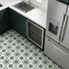 MORCART 20-Piece Peel-And-Stick Floor Tiles, 7.8" X 7.8" Vinyl Flooring, Waterproof And Removable. DIY Flooring Suitable For Bathrooms, Kitchens, Fireplaces, Pet Houses, Stairs, Bedrooms, And Walls.(Green) - 綠色 - 查看 8