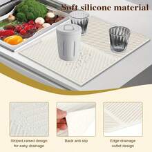 Alfombrilla de silicona para secar platos, esterilla plegable para escurrir ollas, esterilla de drenaje antideslizante y de secado rápido, esterilla resistente al calor para encimera de cocina, accesorios de cocina para encimera - Multicolor - Ver 5