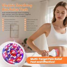 Lymphatic Drainage Massager, Anti-Cellulite Massager For Body Cellulite And Thigh & Belly Stretch Marks Reduction, Handheld Massage Tools For Lymphedema & Lipedema, Sciatica Nerve Pain Relief Devices - trắng - Xem 5