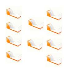 10 Pack White/Orange/Brown Cardboard Gift Boxes With Window Lids - Small Rectangle Paper Boxes, Pre-Cut Slot For Jewelry, Trinket & Accessory Packaging (Easy Assembly, Bulk Pack For Retail, Parties, Weddings) - Multicolor - View 12