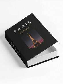 1pc Openable Storage Faux Book Box Luxury Decorative Fake Book Set For Desk, Fashionable Designer Faux Book Storage Box, English Prop Book Model Best