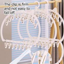 1pc Multi-Functional Double Layer Clip Rack With 26 Clips, For Organizing Diapers, Baby Room Storage, Baby Clothes, Etc. - Multicolor - View 4