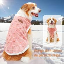 Suéter Para Perro, Chaqueta De Invierno Para Perro, Suéteres Peluche Cálidos Y Suavess Afelpado Para Mascota, Ropa Frío Mascotas, Ropa Abrigo Gato Pijamas, Chaleco De Invierno, Fácil De Poner Quitar - Verde - Ver 3