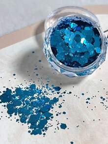 1 盒银色、金色、黑色、白色圆形亮片组合，全新闪亮圆点亮片随机混合，超级闪光美甲亮片组合，极简主义美甲装饰，美甲沙龙用品指甲指甲饰指甲宝石 - 銀色 - 查看 28