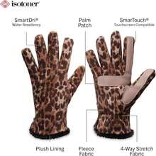 Isotoner Womens Stretch Fleece Gloves With Microluxe Lining And Smart Touch Technology - ColorH - 查看 2