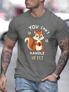 Camiseta De Manga Corta Con PatróN De Moda Para Hombres De Verano - Gris - Ver 17