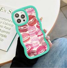 Funda protectora de teléfono con Fundas Para Celular Estampado Besos Colores Vivos regalo de moda minimalista interesante para hombres y mujeres, adecuado para  16/15/15Pro/15ProMax/14/13/12/11/XsMAX,  17,  Max Series, A14/A15/S23 Ultra/A50/A12/A32/A52/A72/A51/A21S/A13/A14/S22 Ultra/S23/A33/A53/S20 FE diseño creativo y de moda para hombres y mujeres - Negro* - Ver 5
